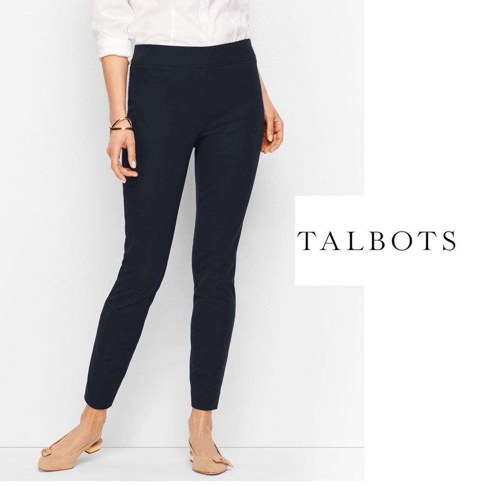 NEW Talbots Sit At Waist Ankle Length pants in Black